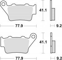TRW ZF KLOCKI HAMULCOWE KH208 SINTER OFFROAD APRILIA PEGASO 650 01-10, ETV1200 CAPONORD 13-17, HONDA NX 650 DOMINATOR 95-01, YAMAHA MT-03 / XT 660 04-16, XT 660Z TENERE 08-16, TYŁ (PROMOCJA) 