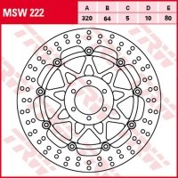 TRW ZF TARCZA HAMULCOWA PRZÓD YAMAHA YZF 750R/SP 93-98, FZR 1000 GENESIS EXUP 94-95 (320X64X5MM) 