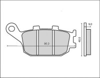 BRENTA KLOCKI HAMULCOWE TYŁ HONDA CBR 1000 RR Fireblade (04-05) 