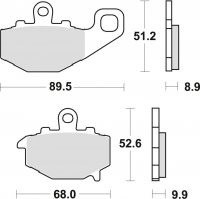 TRW klocki hamulcowe tył Kawasaki Z 750 ( 04-06) 