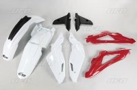 UFO KOMPLET PLASTIKÓW HUSQVARNA TC 250/300/450 '09-'13 KOLOR OEM (BIAŁY/CZERWONY/CZA<br />RNY) 