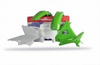 POLISPORT KOMPLET PLASTIKÓW KAWASAKI KX 125/250 '96-'98 W ZESTAWIE TABLICA PRZEDNIA KOLOR ZIELONY OEM 