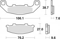 Delta Braking klocki hamulcowe przód Kawasaki 400 GPX R 87 F 