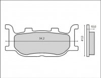 Brenta klocki hamulcowe (metaliczne) przód Yamaha XJ 600 Diversion (98-03) 