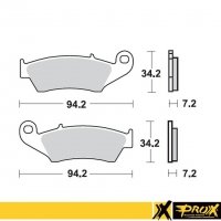 PROX klocki hamulcowe przód HONDA XL 600 V Transalp ( 97-07) 