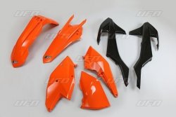 UFO KOMPLET PLASTIKÓW KTM EXC (17-19), KOLOR OEM (POMARAŃCZOWY/CZARNY)