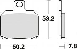 TRW klocki hamulcowe tył MOTO GUZZI V7 - Stone  750 (12-14 )