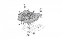 PŁYTA MONTAŻOWA SW-MOTECH DO ALU-RACK POD KUFER CENTRALNY TRAX, ADAPTER PLATE