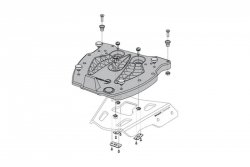 PŁYTA MONTAŻOWA SW-MOTECH SW-MOTECH DO ALU-RACK POD KUFER CENTRALNY GIVI MONOKEY, ADAPTER PLATE