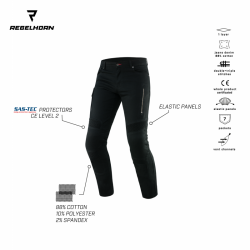 SPODNIE JEANS REBELHORN VANDAL TWILL BLACK W32L34