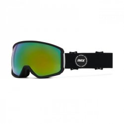 GOGLE SNOWBOARDOWE IMX PEAK BLACK MATT/BLACK - SZYBA PODWÓJNA GREEN IRRIDIUM + BROWN OS