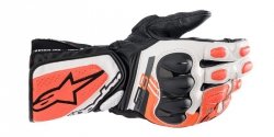 RĘKAWICE SKÓRZANE ALPINESTARS SP-8 V3 BLACK/WHITE/RED FLUO S