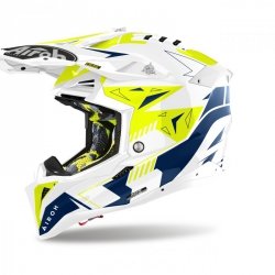 KASK AIROH AVIATOR 3 SPIN YELLOW/BLUE GLOSS S