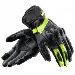 RĘKAWICE SKÓRZANE REBELHORN VIPER BLACK/GREY/FLUO YELLOW L