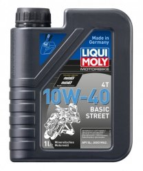 LIQUI MOLY Olej silnikowy mineralny do motocykli 10W40 Basic Street 1 litr