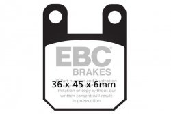 Klocki hamulcowe EBC SFAC115 skuterowe karbonowe (kpl. na 1 tarcze)