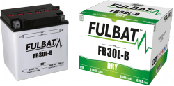 Akumulator FULBAT YB30L-B (suchy, obsługowy, kwas w zestawie)