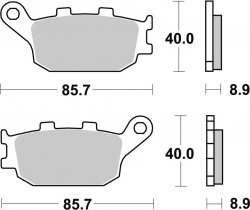 TRW klocki hamulcowe tył Yamaha  XJ6 600 S Diversion (13-16)