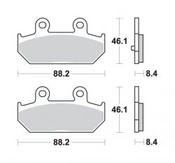 SBS KLOCKI HAMULCOWE KH412 MAXI SINTER SINTER KOLOR ZŁOTY SUZUKI AN 400/650 BURGMAN 02-23 TYŁ