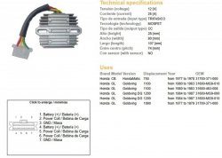 DZE REGULATOR NAPIĘCIA HONDA GL 1000 77-79; GL1100 80-83; GL1200 84-87 (ESR290)