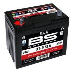 BS AKUMULATOR U1-9 (FA) SLA 12V 28AH 195X125X176 BEZOBSŁUGOWY - ZALANY (300A) - KOSIARKA