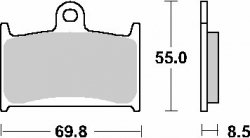 SBS KLOCKI HAMULCOWE KH145 / KH236 STREET STANDART CERAMIC KOLOR CZARNY