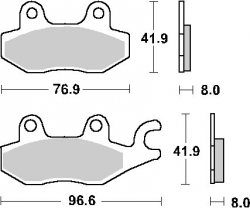 SBS PROMOCJA KLOCKI HAMULCOWE KH165 / KH215 STREET STANDART CERAMIC KOLOR CZARNY