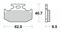 SBS PROMOCJA KLOCKI HAMULCOWE KH152/2 OFF-ROAD SINTER KOLOR ZŁOTY