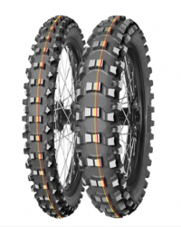 MITAS OPONA 90/100-14 TERRA FORCE-MX SM 49M (CZERWONO-ŻÓŁTY PASEK) TT TYŁ DOT 2025 (DOT:XPDP) (460050) (ZAMIENNIK:70000173)