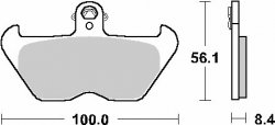 SBS KLOCKI HAMULCOWE KH407 / KH246 STREET STANDART CERAMIC KOLOR CZARNY PASUJE DO: BMW K1200, R850/1100/1150/1200 PRZÓD