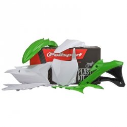 POLISPORT KOMPLET PLASTIKÓW KAWASAKI KX 85 14-21; KX 100 14-21; KX 112 14-21 W ZESTAWIE TABLICA PRZEDNIA (8662900002) KOLOR ZIEL