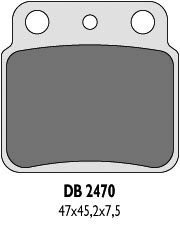 DELTA BRAKING KLOCKI HAMULCOWE KH137 LTZ400 / LTR450 TYŁ - ZASTĘPUJĄ DB2470MX-N ORAZ DB2470QD-N