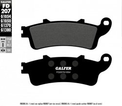 GALFER KLOCKI HAMULCOWE KH281 / KH261 PÓŁMETALICZNE