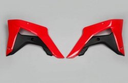 UFO OSŁONY CHŁODNICY HONDA CRF 250R 18, CRF 450RX 17-18 KOLOR OEM (CZERWONY/CZARNY)