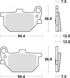TRW ZF KLOCKI HAMULCOWE KH61 ORGANIC YAMAHA XS / XV 750 80-82, XS 850 82, PRZÓD (PROMOCJA)