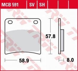 TRW ZF KLOCKI HAMULCOWE KH146 SINTER STREET SUZUKI VX 800 90-95, GSX 1100G 91-93 TYŁ