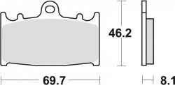 TRW ZF KLOCKI HAMULCOWE KH158 ORGANIC KAWASAKI ZZR 600 90-05, ZXR 750 89-95, KLZ 1000 VERSYS 12-18, ZZR 1100 90-01, VN 1700 09-1