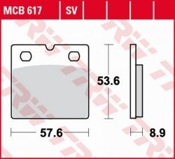 TRW ZF KLOCKI HAMULCOWE KH171 ORGANIC BMW R65 89-93, K75 S/RT 89-96, R80 /RT 89-95, K100 /RT/RS/LT 88-96 PRZÓD