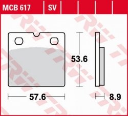 TRW LUCAS ZF KLOCKI HAMULCOWE KH171 ORGANIC BMW R65 '89-'93, K75 S/RT '89-'96, R80 /RT '89-'95, K1