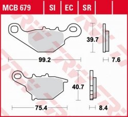 TRW ZF KLOCKI HAMULCOWE KH230 ORGANIC KAWASAKI KLX 125 03-06, KMX 125 99-03, SUZUKI TR 50 97-00, UG 110 98-02, AN 125 95-00, DR-