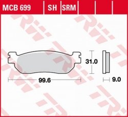 TRW LUCAS ZF KLOCKI HAMULCOWE KH275 SINTER YAMAHA YP/XP 125 X-MAX '10-, VP 250 X-CITY '07-'16, YP 250 MAJESTY �