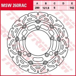 TRW ZF TARCZA HAMULCOWA PRZÓD SUZUKI GSF 650 BANDIT 05-06, SFV 650 GLADIUS 09-16, SV 650 07-, (290X121X5MM) WAVE