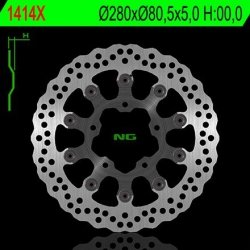 NG TARCZA HAMULCOWA PRZÓD KAWASAKI ZX6R / 6RR / 636 '03-'04 (280X80,5X5,0) (5X10,5MM)