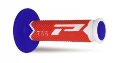PROGRIP MANETKI PG788 OFF ROAD (22+25MM, DŁ.115MM) KOLOR BIAŁY/CZERWONY/NIEBIESKI (TRÓJSKŁADNIKOWE) (788-226) (PG788/21)