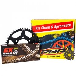 PBR ZESTAW NAPĘDOWY KOMPLETNY HONDA XL 125V VARADERO 01-13 WZMOCNIONY (14/44/110) (DO 650CC O-RING) (ZĘBATKI PBR, ŁAŃCUCH EK )