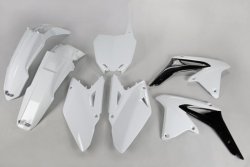 UFO KOMPLET PLASTIKÓW SUZUKI RMZ 450 08-17 KOLOR BIAŁY (SU409E041) - ZASTĘPUJE SUKIT410041