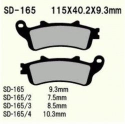 VESRAH KLOCKI HAMULCOWE KH261/KH281 SPIEK METALICZNY (ZŁOTE) (7,5MM) (MADE IN JAPAN)