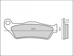 Brenta klocki hamulcowe tył DUCATI DIAVEL 1200 2011-