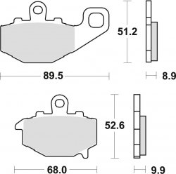 TRW klocki hamulcowe tył Kawasaki ZRX 400 (94-97)