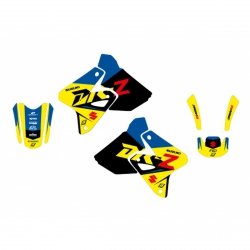 BLACKBIRD KOMPLET NAKLEJEK (OKLEIN) SUZUKI DRZ 400 00-23 DREAM 5 KOLOR ŻÓŁTY NIEBIESKI